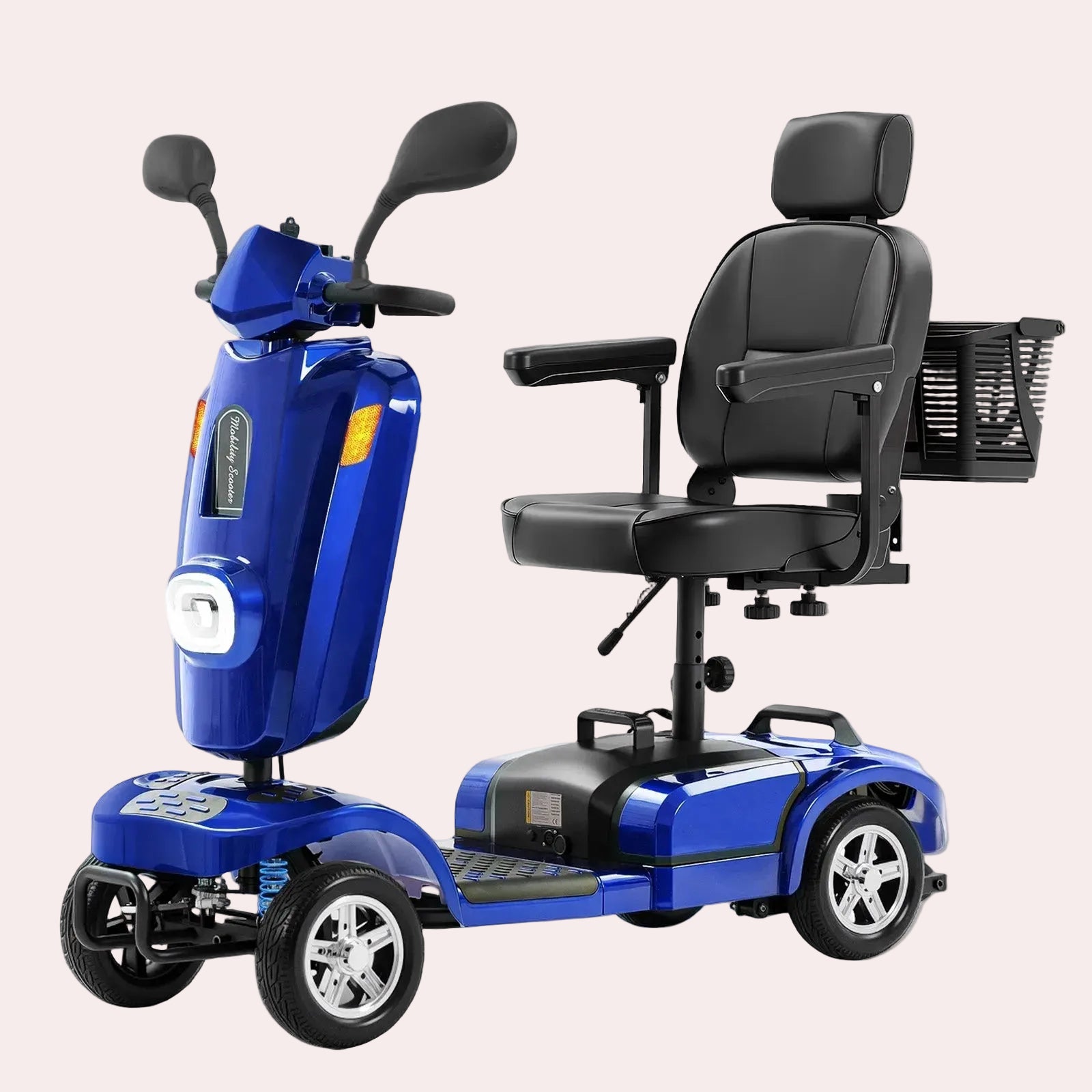 Mobigogo™ MS02 Plus Heavy-Duty Mobility Scooter for Seniors – 16/26-Mile Range | 400 lbs Capacity