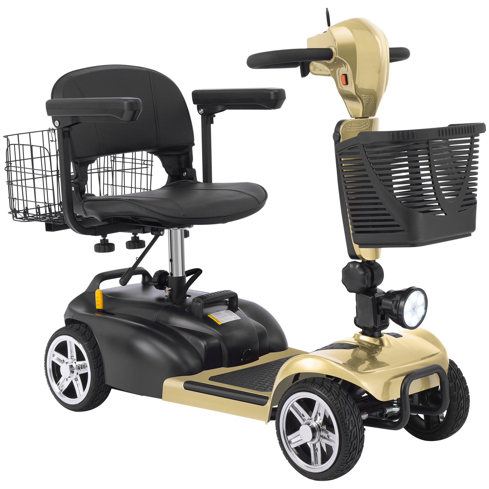 Mobigogo MS02 4-Wheel Mobility Scooter for Seniors – 30-Mile Range | 7 MPH Top Speed