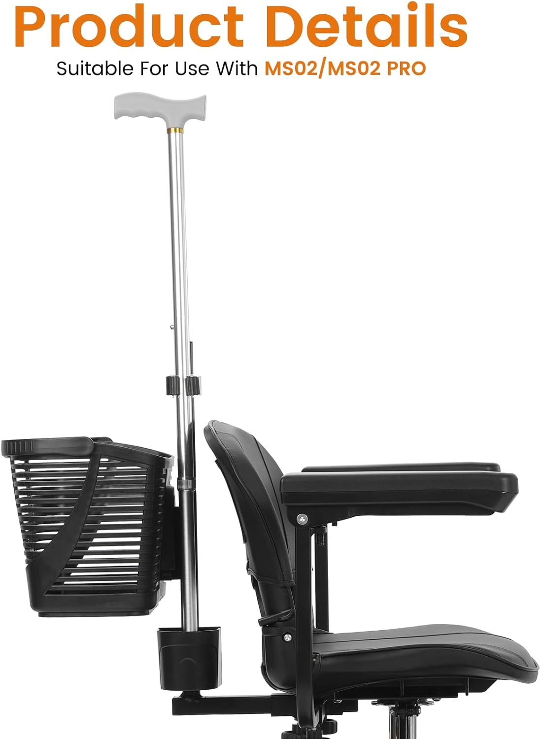 Mobigogo Mobility Scooter Crutch & Cane Holder – Fits MS02 & MS02 PRO Models