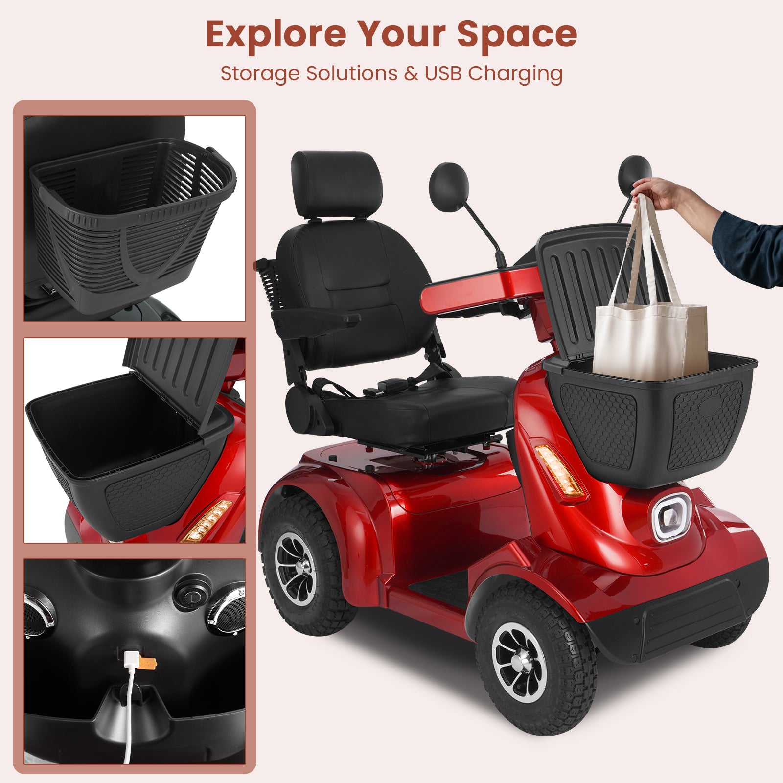 【🎉 2026 Spring Special】Mobigogo™ MS02 MAX Heavy-Duty Mobility Scooter for Seniors – 32-Mile Range | 500 lbs Capacity