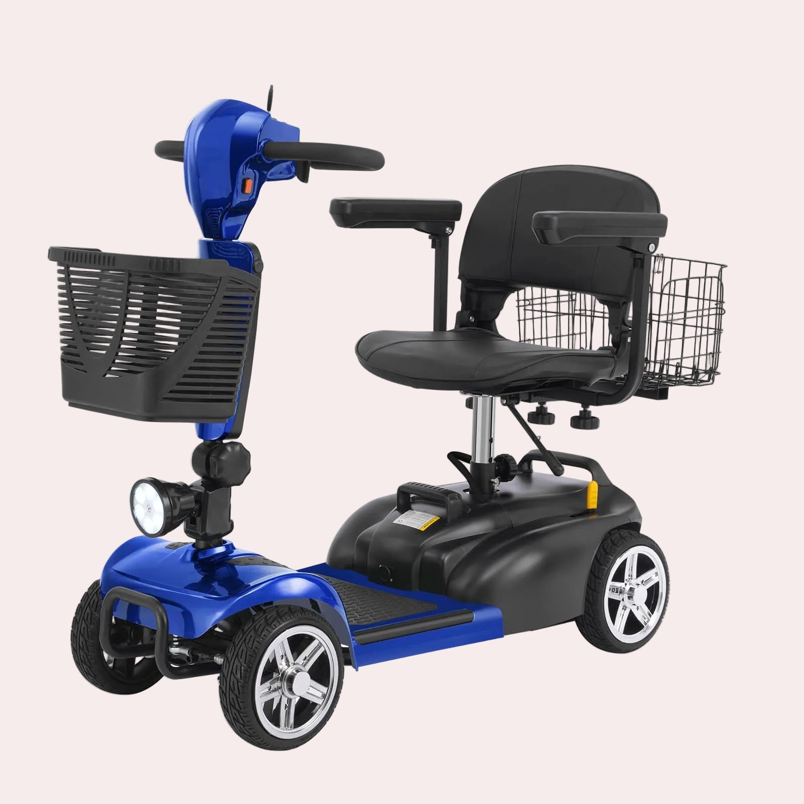 Mobigogo™ MS02 4-Wheel Mobility Scooter for Seniors – 30-Mile Range | 7 MPH Top Speed
