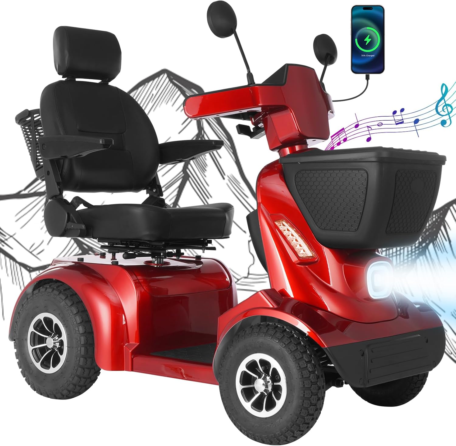 【🎉 2026 Spring Special】Mobigogo™ MS02 MAX Heavy-Duty Mobility Scooter for Seniors – 32-Mile Range | 500 lbs Capacity