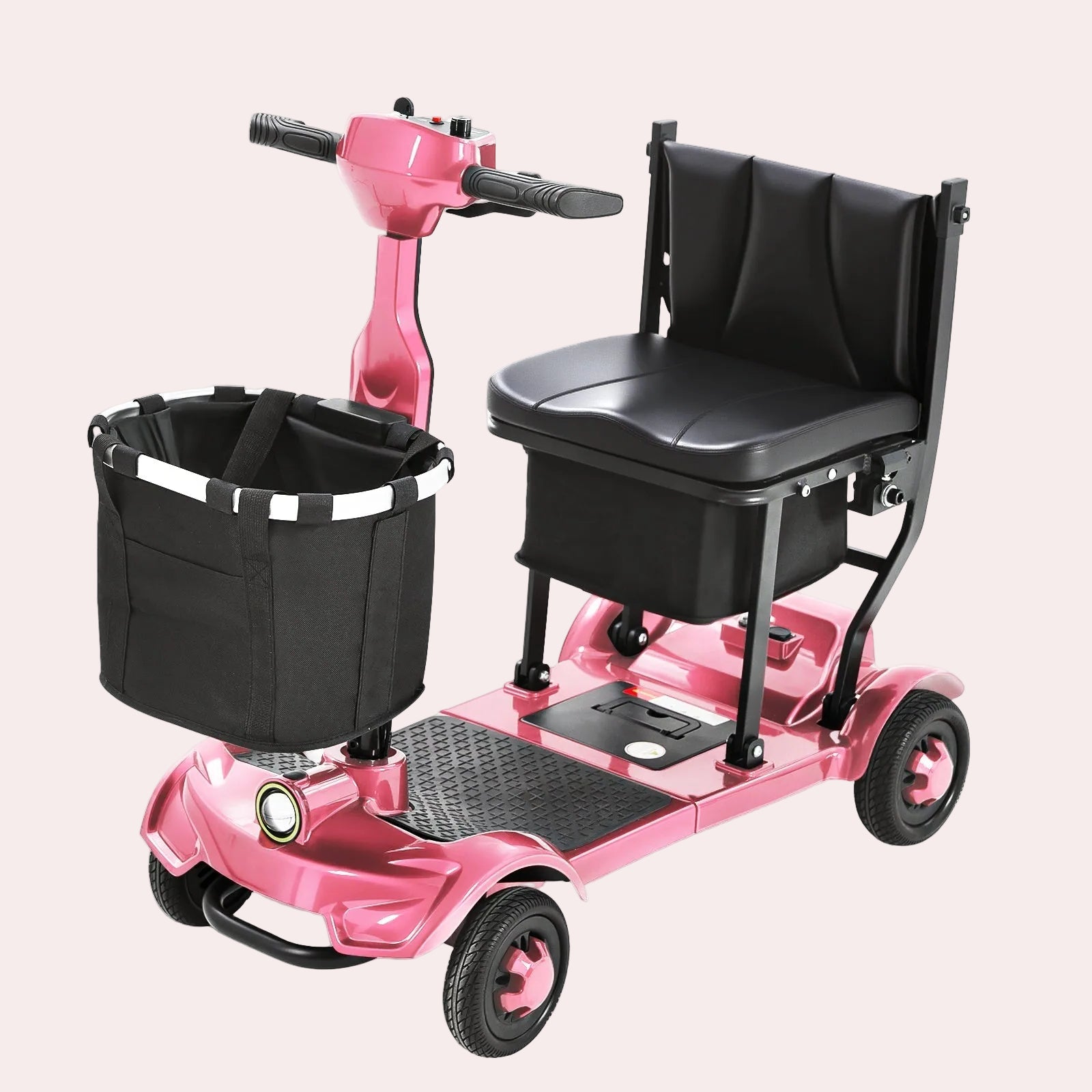 Mobigogo™ MS01 F Lightweight Mobility Scooter, 41 lbs, 12/24 Mile Range, 300 lbs Capacity, LED Light & Triple Storage