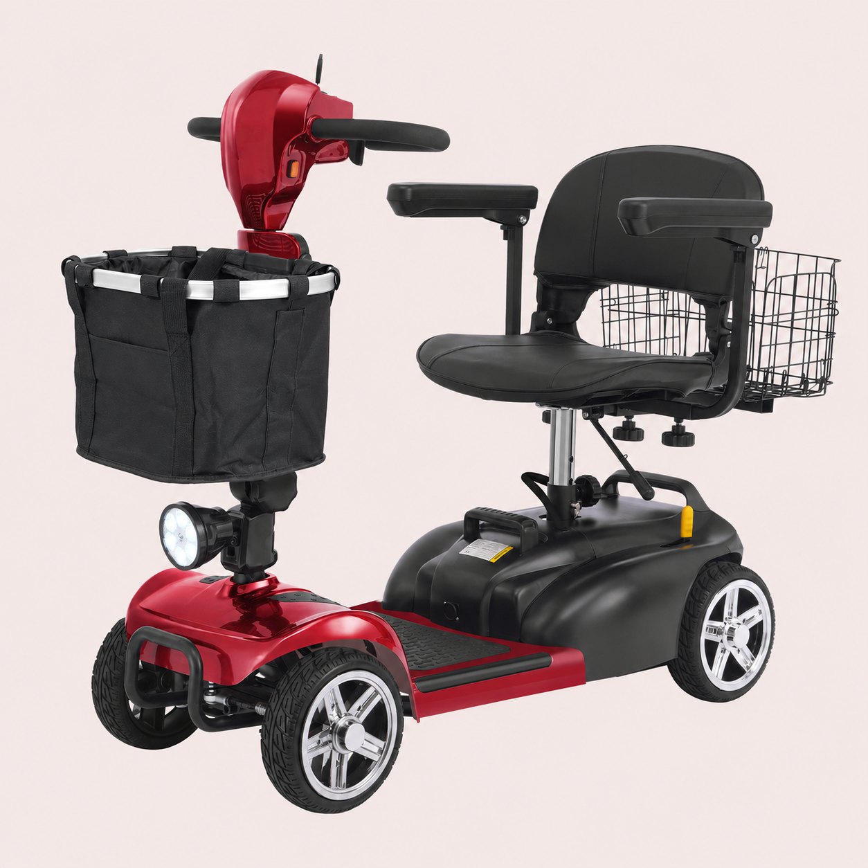 Mobigogo™ MG02 4-Wheel Mobility Scooter for Seniors – 30-Mile Range | 7 MPH Top Speed