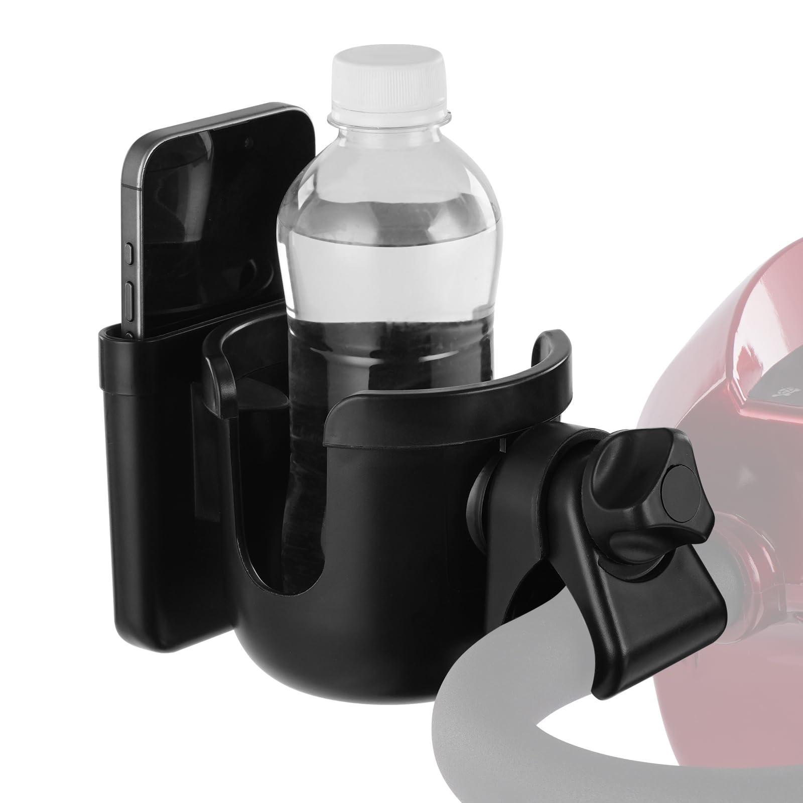 Mobigogo Multifunctional Cup Holder - 360° Rotating with Phone Holder | For Scooters & Wheelchairs