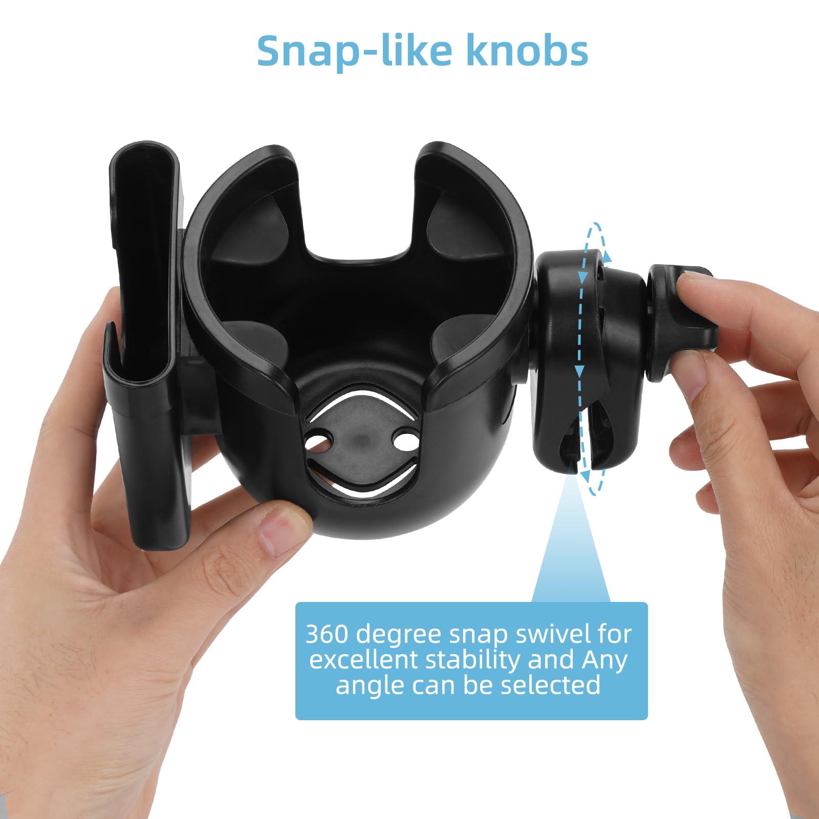 Mobigogo Multifunctional Cup Holder - 360° Rotating with Phone Holder | For Scooters & Wheelchairs