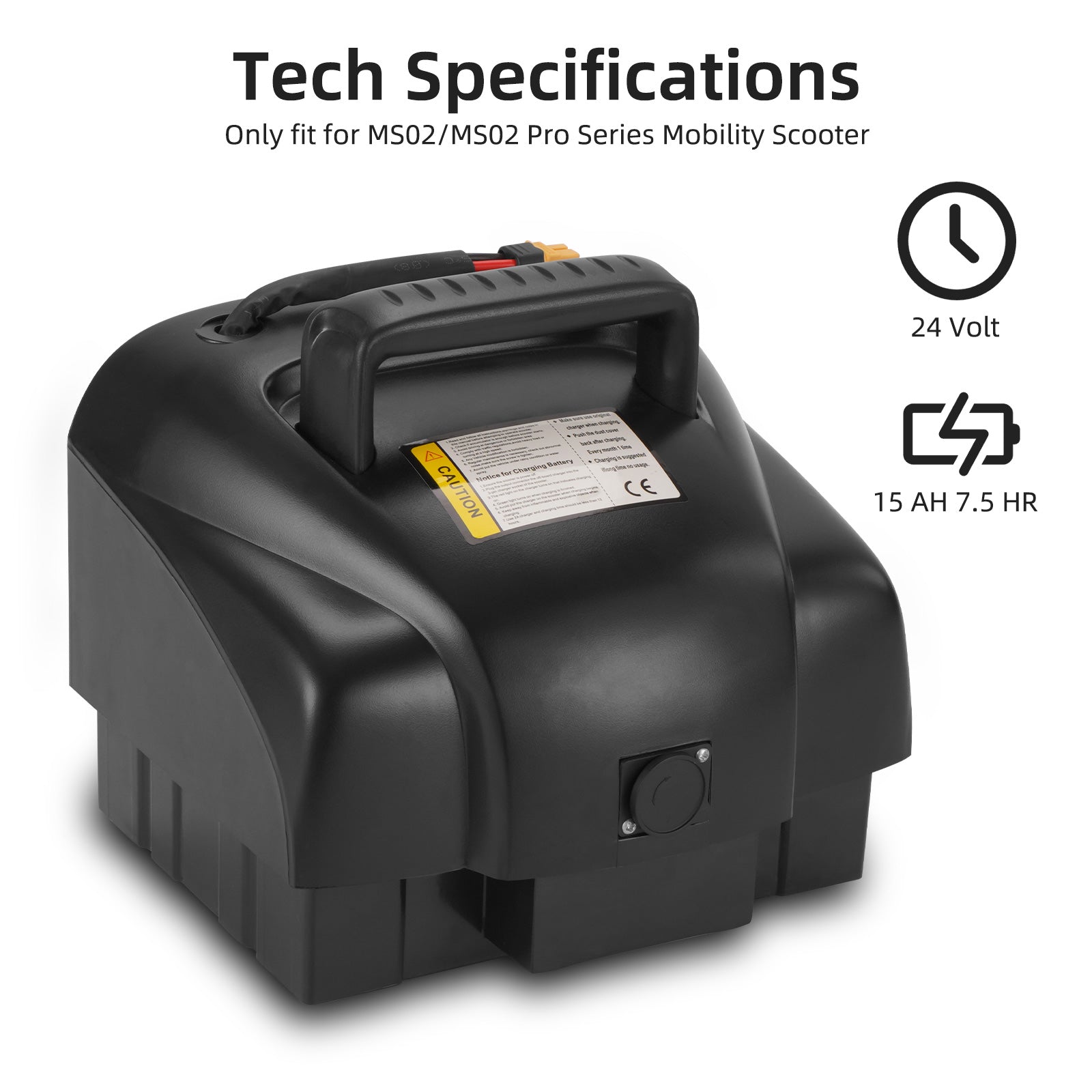 Mobigogo™ 40Ah Replacement Lithium Battery for MS02 & MS02 Pro | OEM Compatible| 45-Mile Range