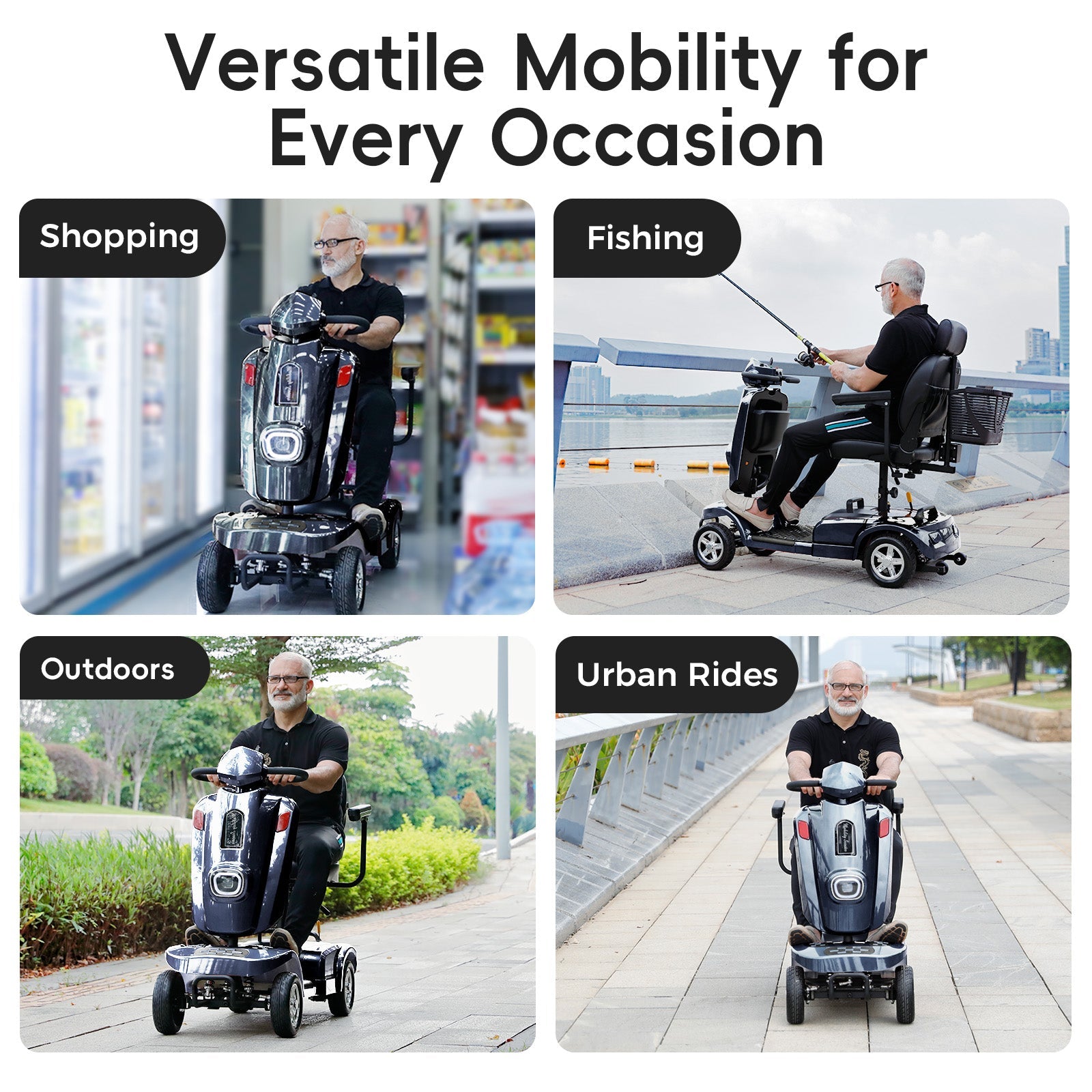 [In Production – Pre-Order Now] Mobigogo MS02 Plus Heavy-Duty Mobility Scooter for Seniors – 16/26-Mile Range | 400 lbs Capacity