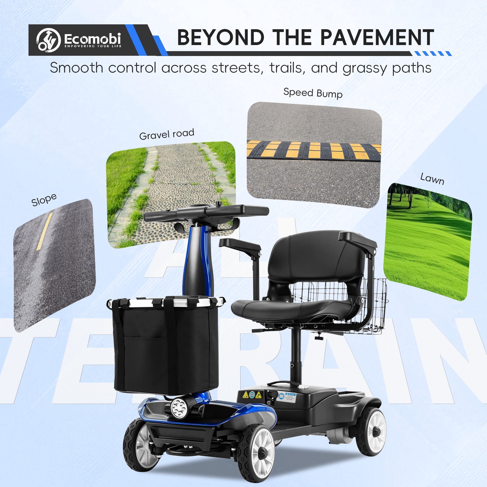 Mobigogo MS01 PRO 4-Wheel Foldable Mobility Scooter for Seniors – 15-Mile Range, 330 lbs Capacity, Lightweight & Travel Friendly