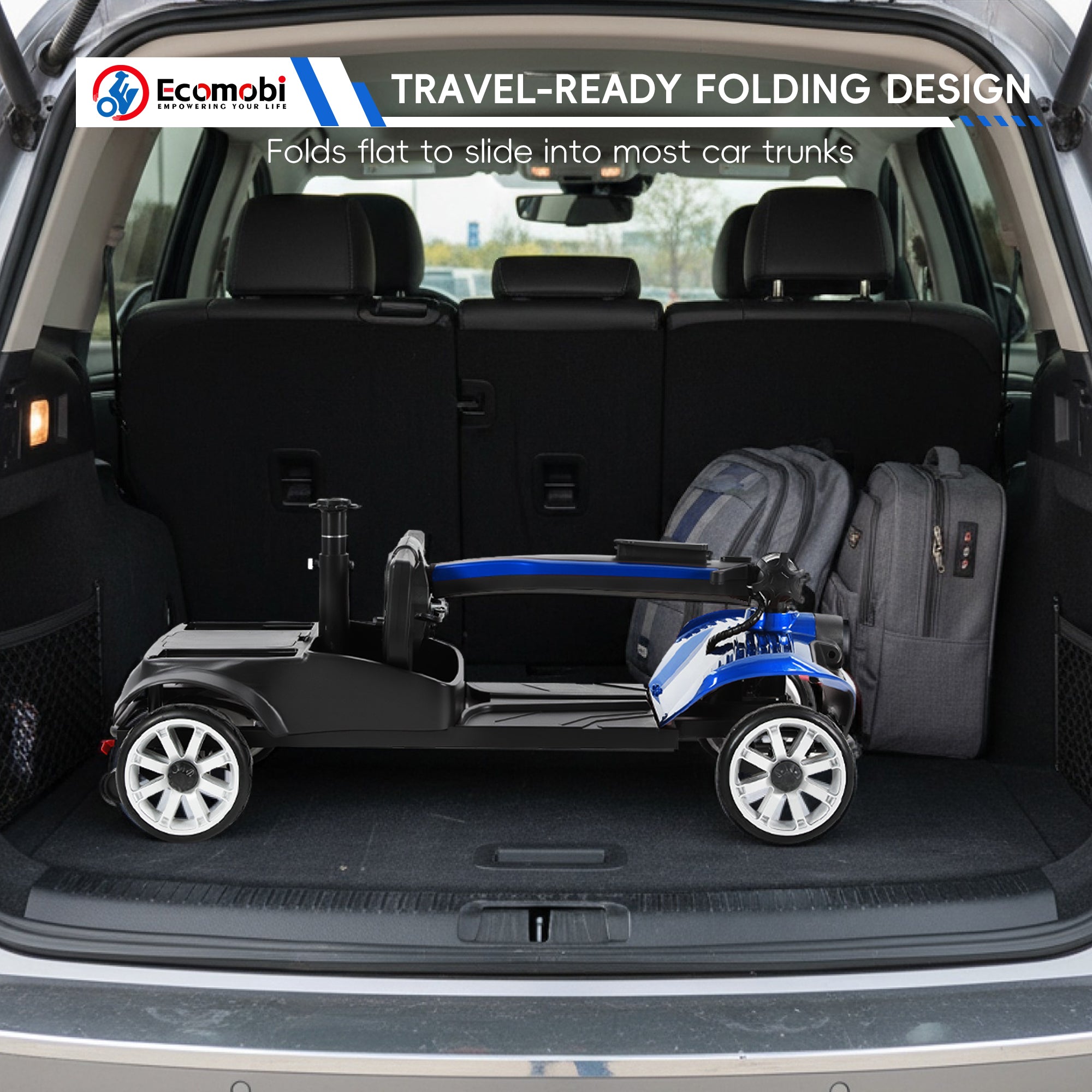 Mobigogo MS01 PRO 4-Wheel Foldable Mobility Scooter for Seniors – 15-Mile Range, 330 lbs Capacity, Lightweight & Travel Friendly