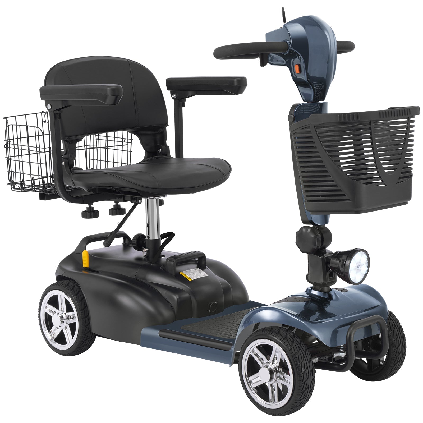 Mobigogo MS02 4-Wheel Mobility Scooter for Seniors – 30-Mile Range | 7 MPH Top Speed