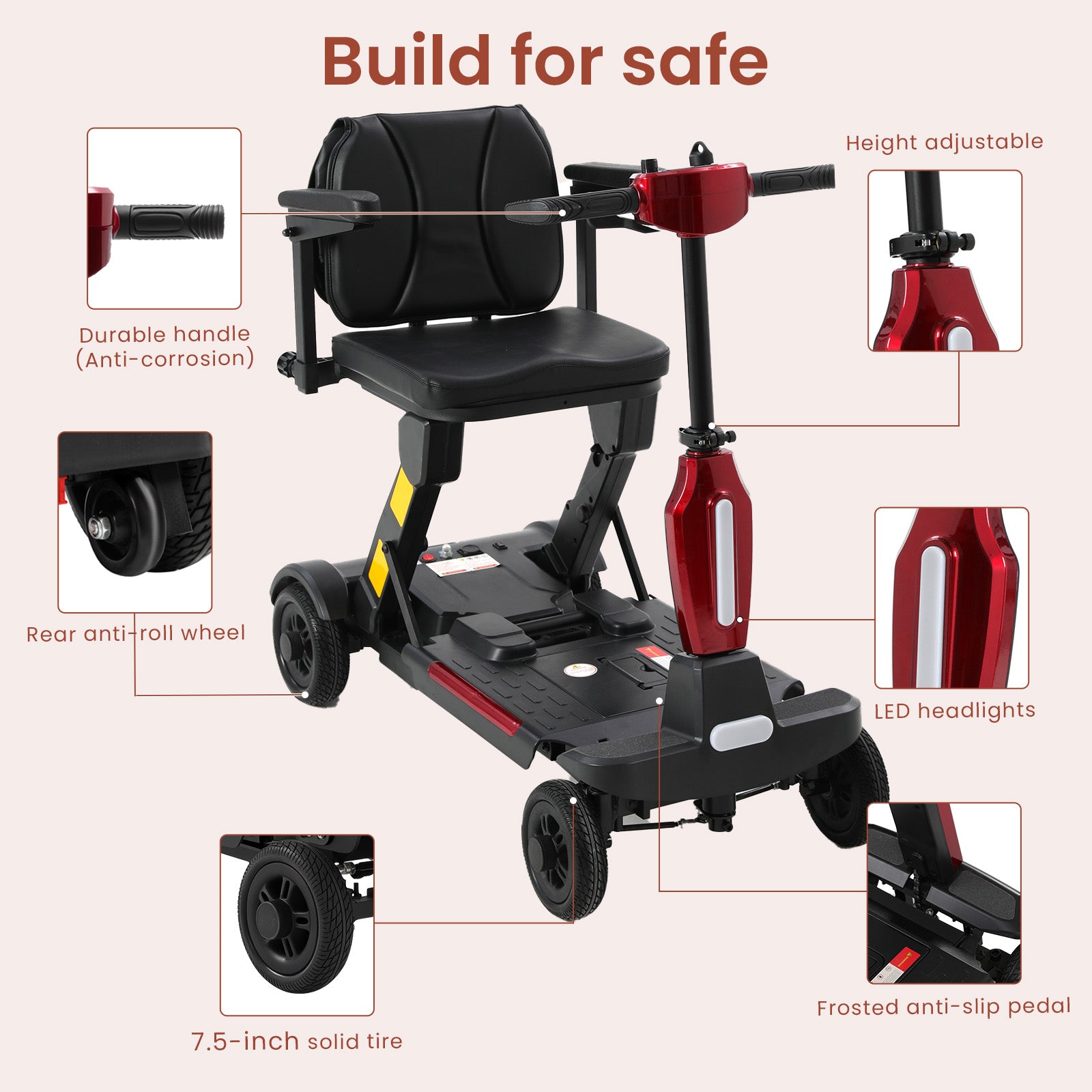Mobigogo™ MS02 F Foldable Mobility Scooter for Seniors – 15/20/30-Mile Range | 330 lbs Capacity