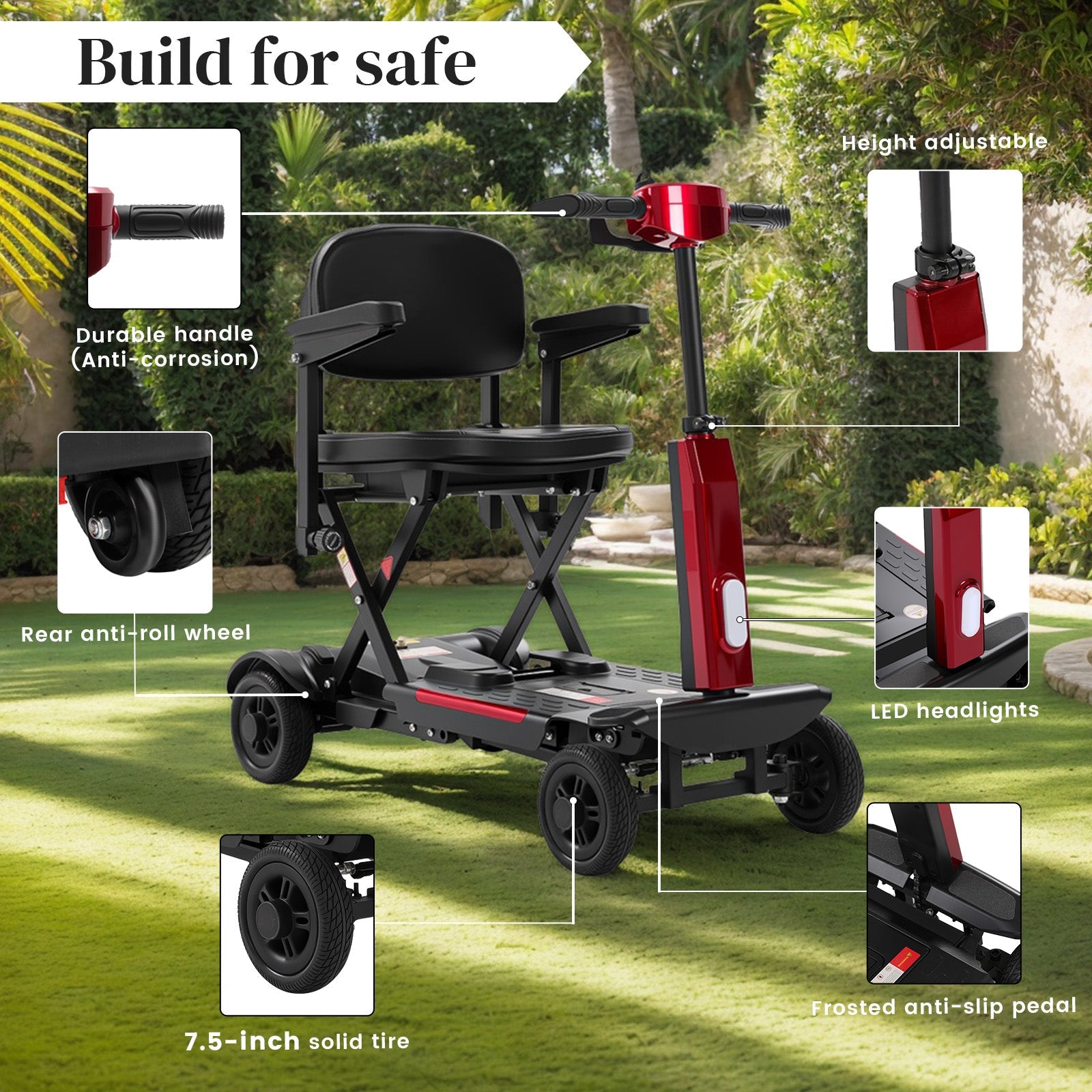 [In Production – Pre-Order Now] Mobigogo MS02-F Ultra Automatic Folding Mobility Scooter for Seniors – 15-Mile Range | 330 lbs Capacity | Airline Approved