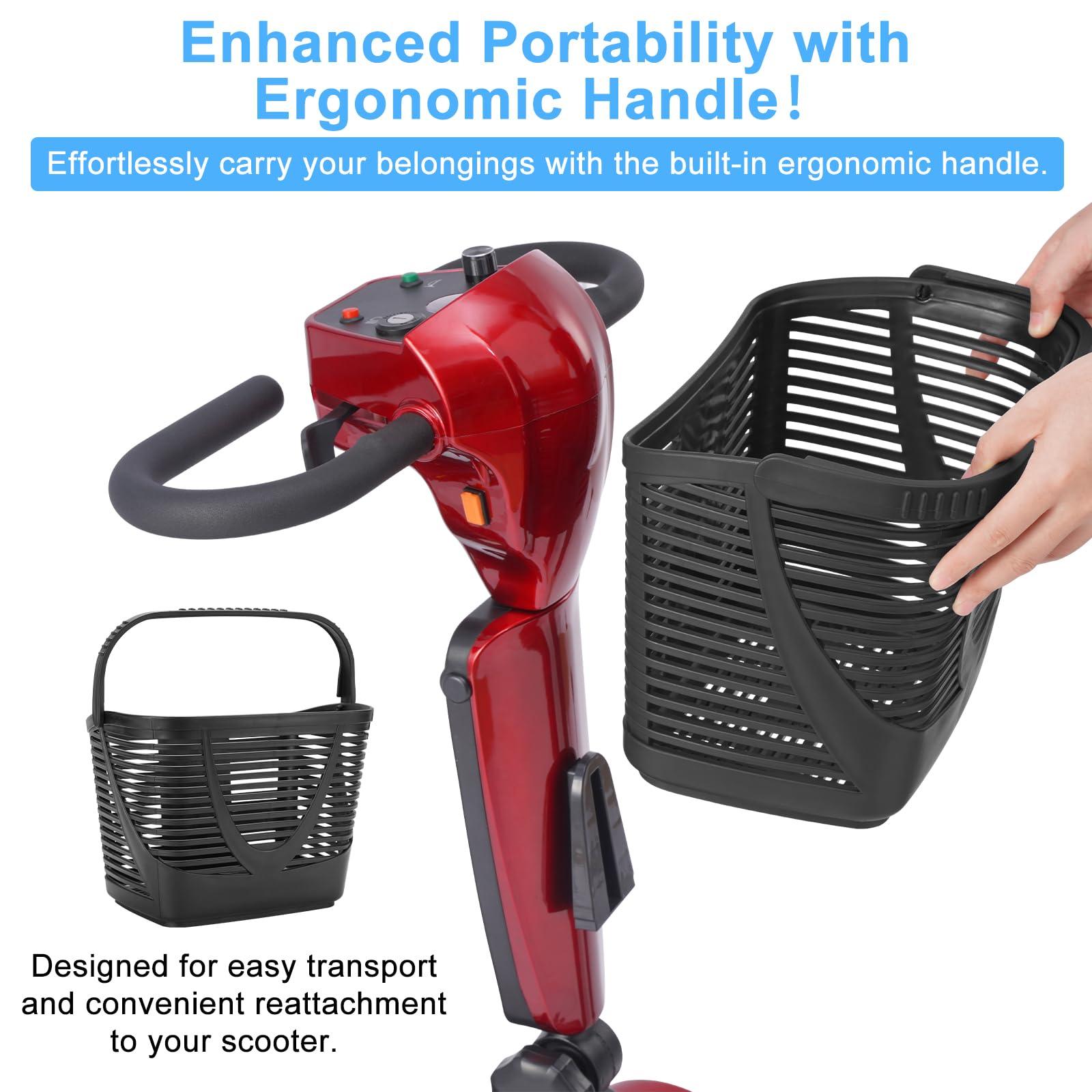 Mobigogo Front Basket for MS02 & MS02PRO Mobility Scooters | 25LBS Capacity