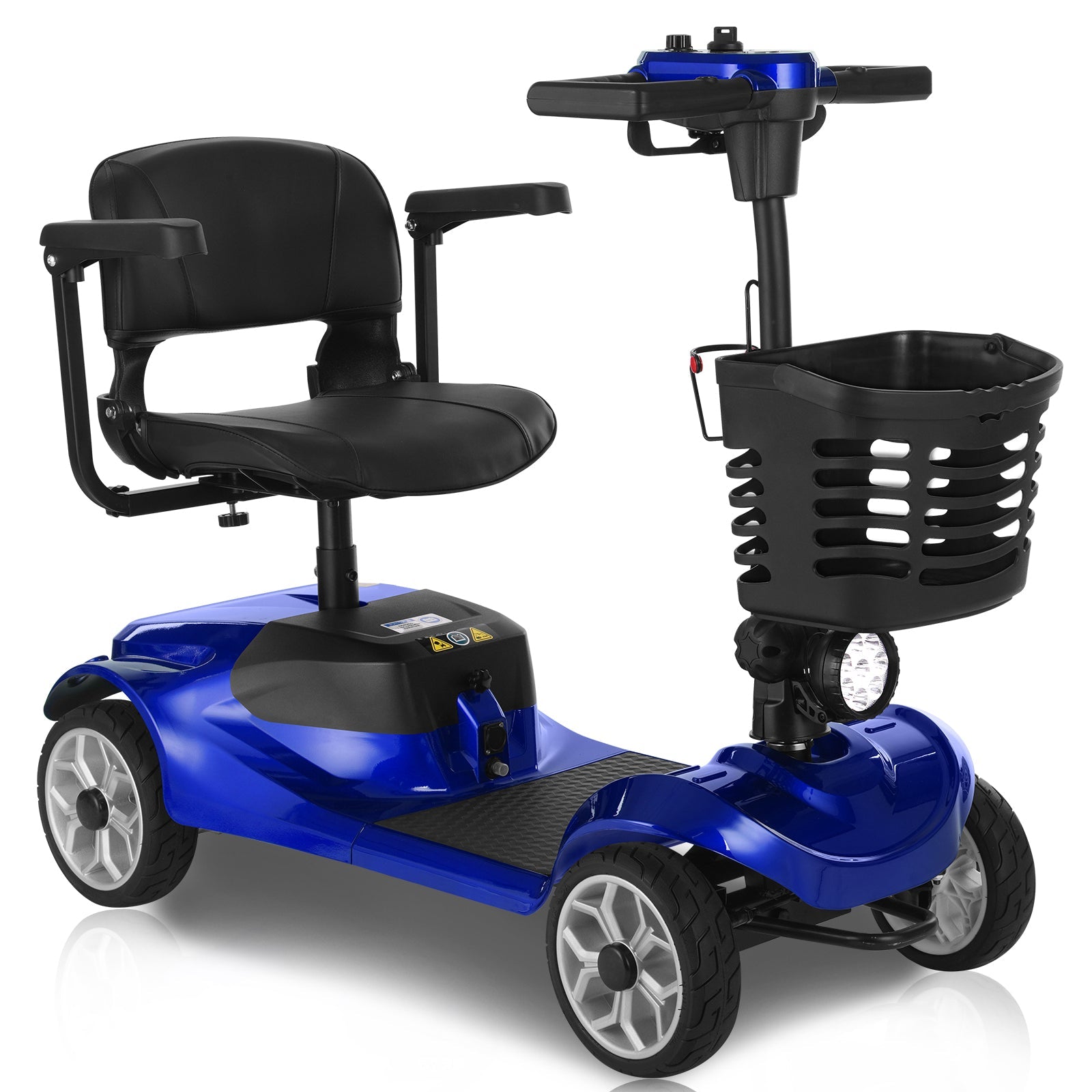 Mobigogo MS01 4-Wheel Foldable Mobility Scooter for Seniors – 15-Mile Range | 300 lbs Capacity