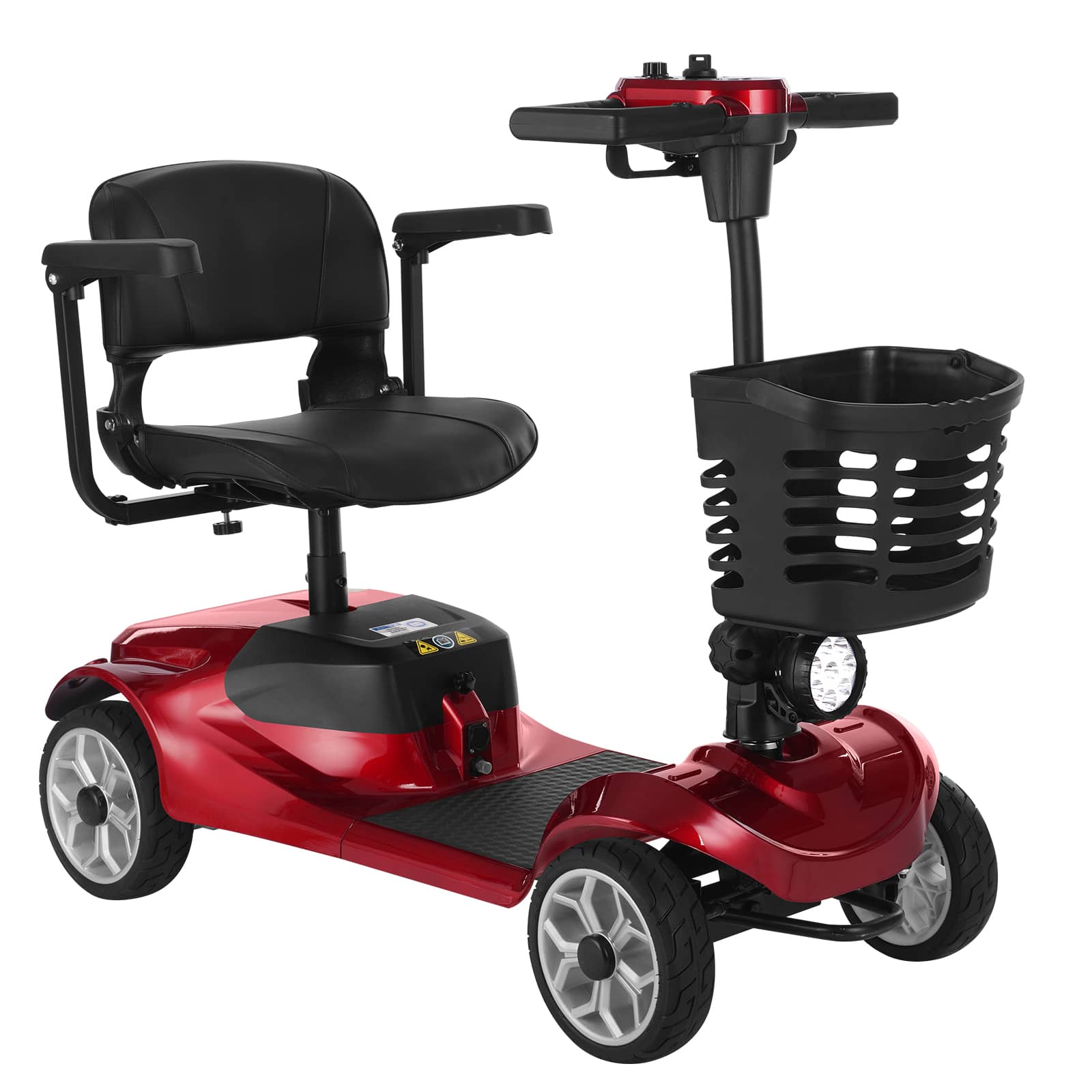 Mobigogo MS01 4-Wheel Foldable Mobility Scooter for Seniors – 15-Mile Range | 300 lbs Capacity