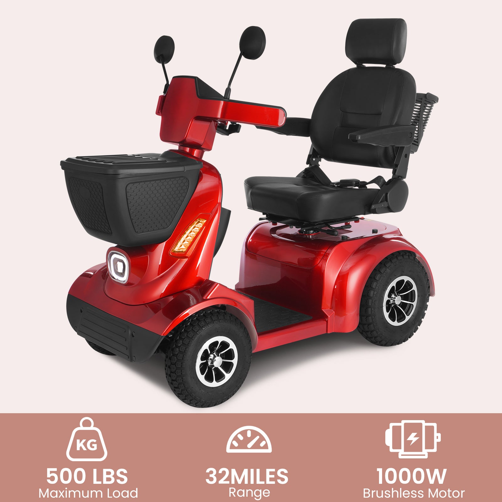 【🎉  2026 Spring Special】Mobigogo™ MS02 MAX Heavy-Duty Mobility Scooter for Seniors – 32-Mile Range | 500 lbs Capacity