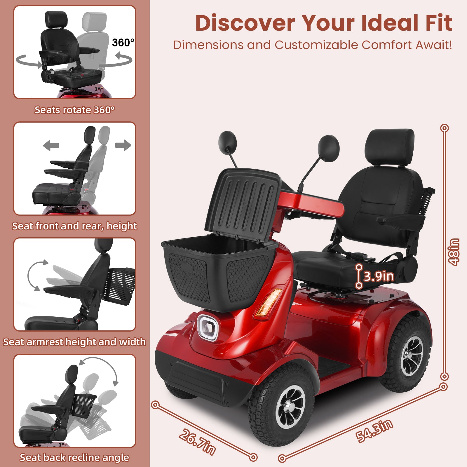 【🎉  2026 Spring Special】Mobigogo™ MS02 MAX Heavy-Duty Mobility Scooter for Seniors – 32-Mile Range | 500 lbs Capacity