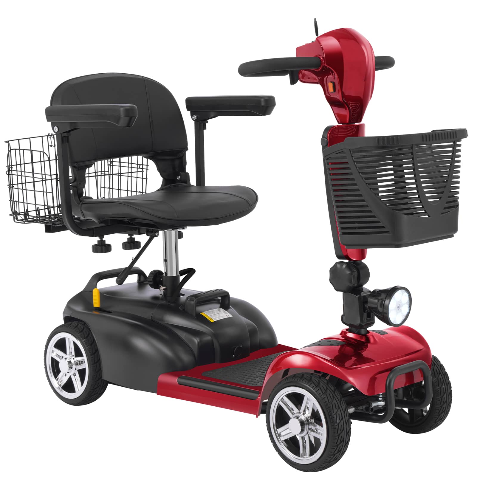 Mobigogo MS02 4-Wheel Mobility Scooter for Seniors – Lightweight & Compact, Up to 15 Mi Range