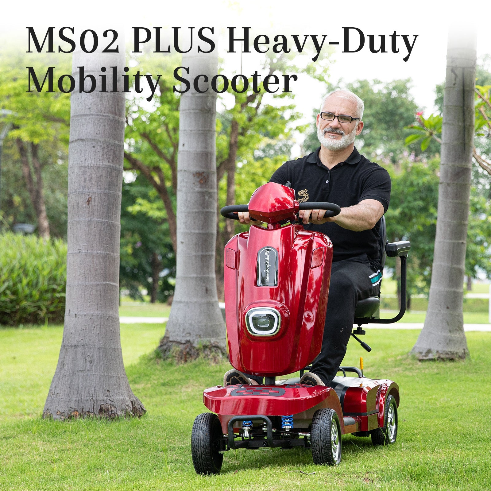 [In Production – Pre-Order Now] Mobigogo MS02 Plus Heavy-Duty Mobility Scooter for Seniors – 16/26-Mile Range | 400 lbs Capacity