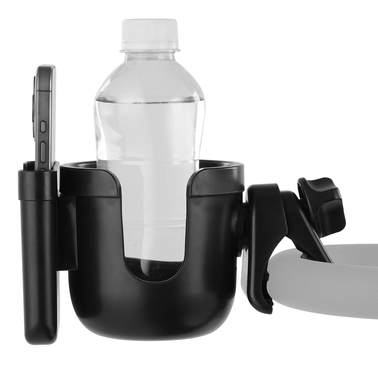 Mobigogo Multifunctional Cup Holder - 360° Rotating with Phone Holder | For Scooters & Wheelchairs